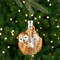 Northlight Sloth with Bamboo Glass Christmas Ornament - 4" - Gold